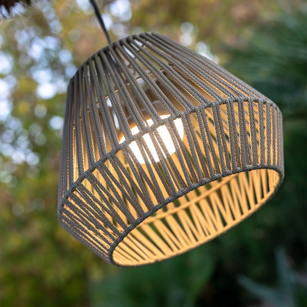 New Garden CONTA LED Akku-Hängeleuchte mit Fernbedienung, USB IP54 - aus recycel