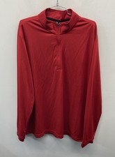 NWT Adidas Men's Golf A401 Lightweight Pullover Red Quarter-Zip Sz XL
