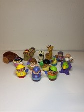 Fisher Price Mattel Little People Lot Of 14 Figures 97-08 Noah  s Arc, Nativity