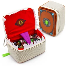 CASEMATIX Mimic Dice Bag Spell Book Holds 250 Dice w/ 7pc RPG Dice Set