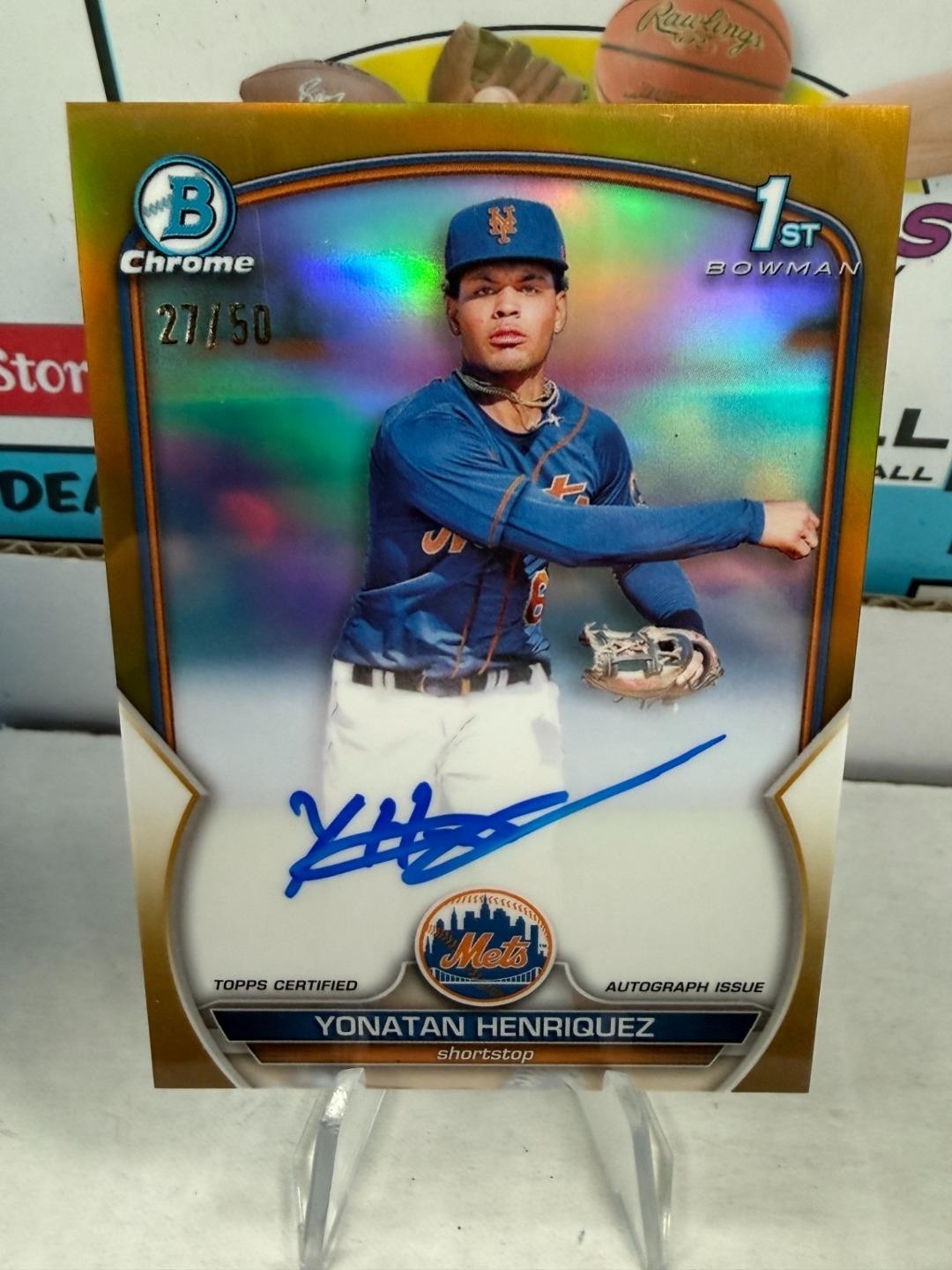 2023 Bowman Chrome 1st YONATAN HENRIQUEZ Auto /50 True Gold #CPA-YHE *READ #2083