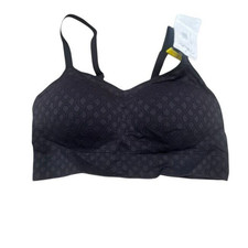 Playtex Secrets Seamless Comfort Bra Black Ultra Soft 4831 Size Medium Wireless