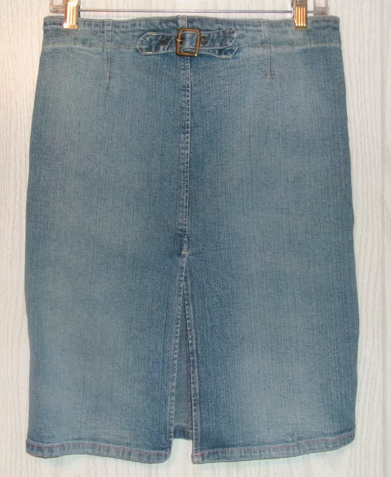 Blue Asphalt 5 JR. Vintage Denim Pencil Skirt Pockets Mild Distress EUC - Image 3 of 4