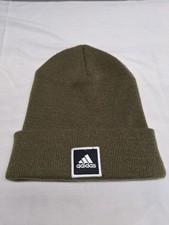 Adidas Originals Aeroready Wide Cuff Fold Beanie, Olive Green Winter Hat OSFA