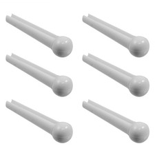 Allparts Plastic Bridge Pins - White w/ no Dot