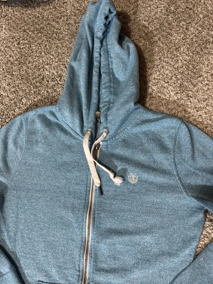 Element Hoodie Sweatshirt Womens Medium Blue Heather Full Zip Drawstring Skate - Image 2 of 4