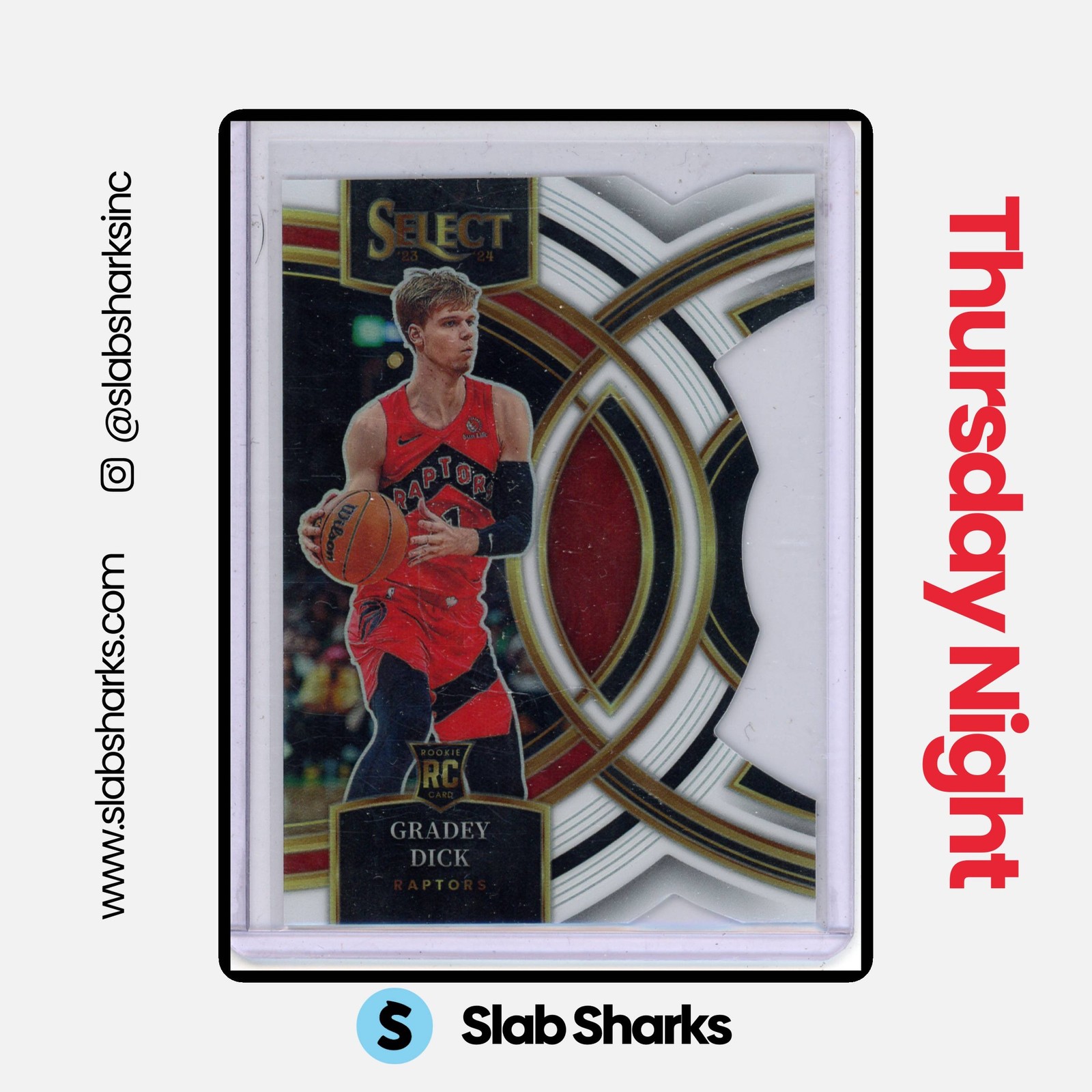 2023 PANINI SELECT #126 GRADEY DICK WHITE PRIZM DIE CUT RC PREMIER LEVEL /149
