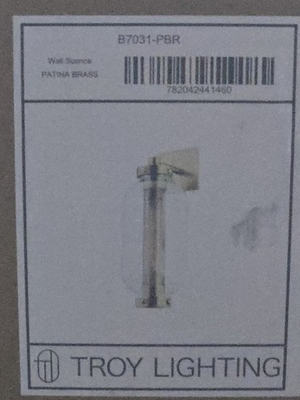 #ad Troy Lighting B7031 PBR Wall Sconce Patina Brass Indoor Light Fixture $200.00