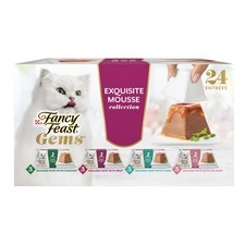 Fancy Feast Gems Mousse Pate Wet Cat Food w/ Savory Gravy Variety Pack