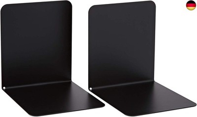 4302-11 - Buchstützen aus Metall, 130 x 140 x 140 mm, schwarz, 1 Paar