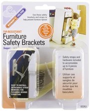 Mommy's Helper Tip Resistant Furniture Child Safety Brackets for 4 Pieces of