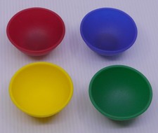 SET OF FOUR MULTICOLOR SILICONE PINCH BOWLS, 2.5 INCH DIAMETER, KITCHEN ITEM