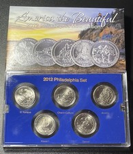 2012 America the Beautiful Quarter Set – Philadelphia Mint Edition - 5 Coins OGP