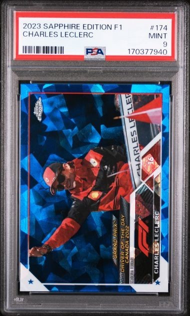 Charles Leclerc 2023 TOPPS CHROME SAPPHIRE EDITION F1 #174 PSA 9 MINT