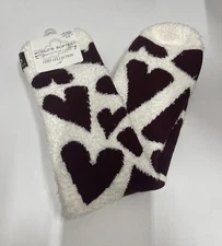 World's Softest Socks Cozy Collection Chocolate Hearts Size Women 6-11