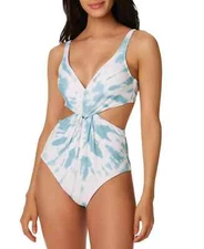 NWT BAR III Spiraling Twist Front Monokini One Piece Swimsuit XL yse1223