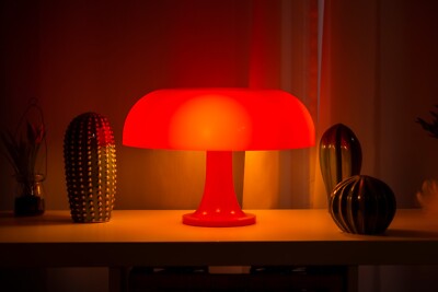 Mushroom Lamp 70s Minimalist Mushroom Retro Designer Lamp, Retro Modern Table