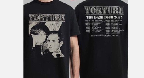 Camiseta unisex Torture The Daze Tour 2025 Tour mercancía 2 caras - Imagen 2 de 6
