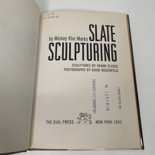 Slate Sculpturing 1963 by Mickey Klar Marks and Frank Eliscu Hardcover - Picture 4 of 16