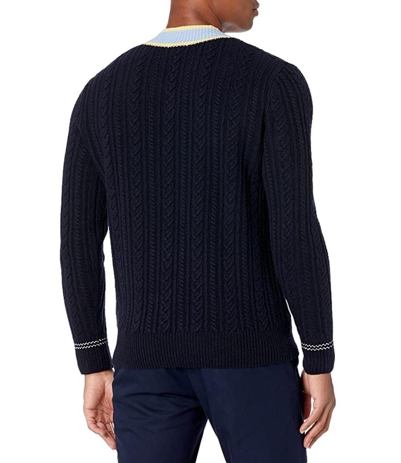 【送料&関税込】Lacoste Classic Fit Cable Knit Wool Pullover Men's Lacoste Classic Fit Wool Cable Knit Sweater - Sweaters