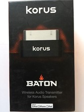 Korus Audio 30-STK Wirless Audio Transmitter iPhone 3GS,4,4S,iPad (Black) NEW