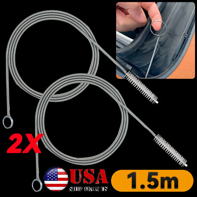 x2 Flexible 150cm Car Drain Dredge Sunroof Cleaning Scrub Brush Accessories Tool