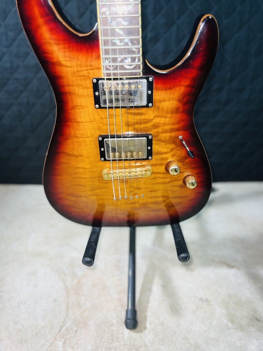 Schecter C-1 Classic 2000's- Antique Amber And VINE INLAY NECK