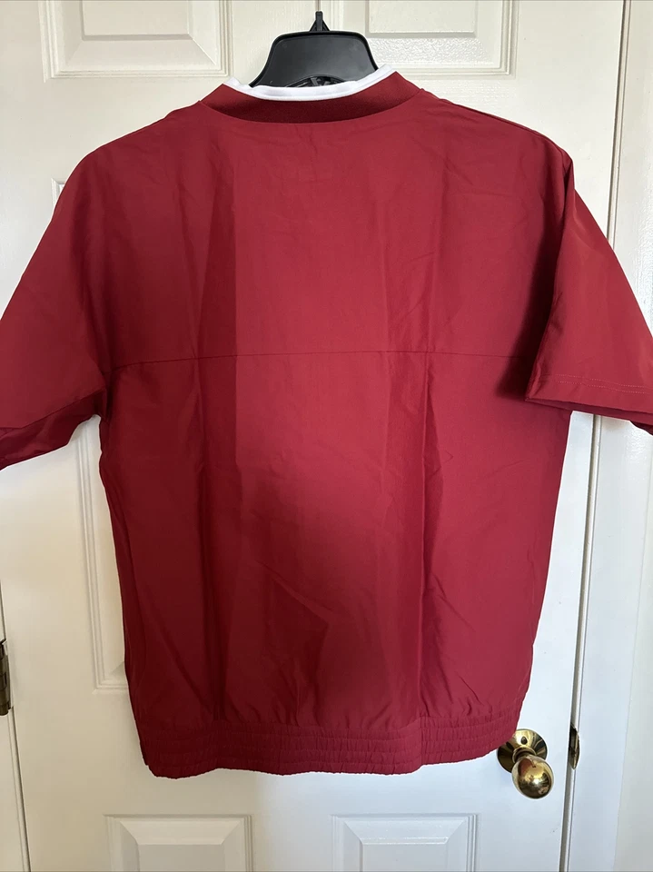 Jordan Мужская большой короткий рукав тренер футбольная куртка малиновый/белый CV5858-613 - Изображение 4 из 4