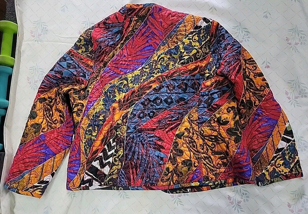 Vintage 90s Chico's Designs Funky Boho Quilted Pa… - image 10