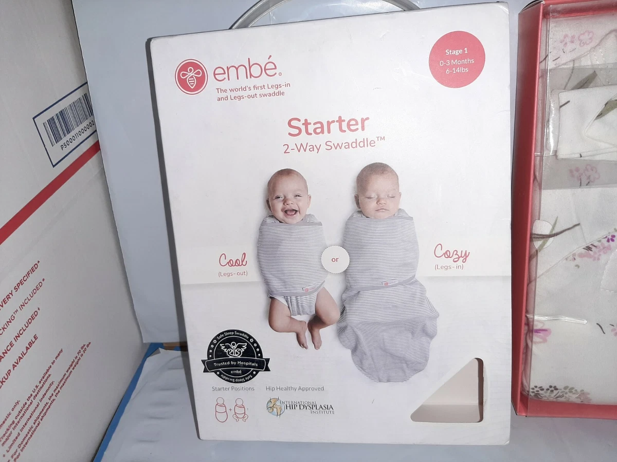 Embe Starter 2 Way Swaddle For Babies Stage 1 0 3 Months 6 14 LB