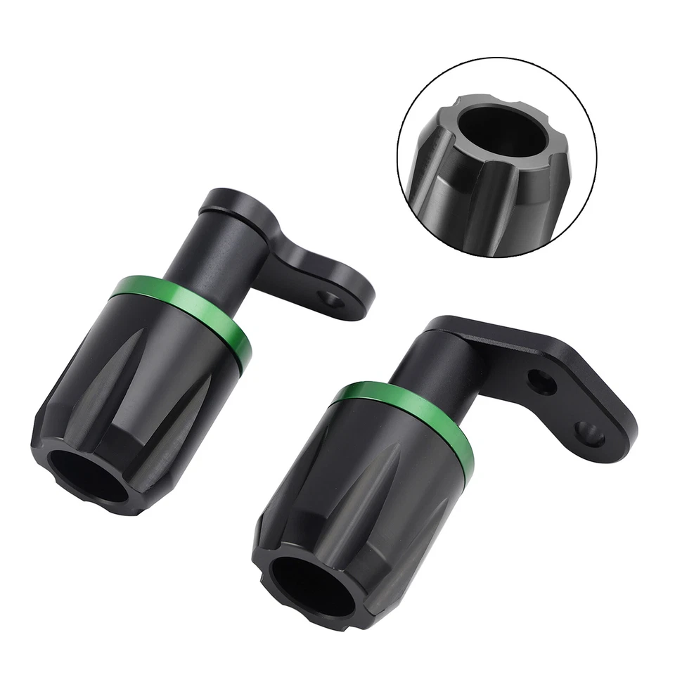 Cnc Anti-Crash Frame Sliders Protector Green For Kawasaki Zx-6R Zx 6R 24-25 GRN — 第 3/4 张图片