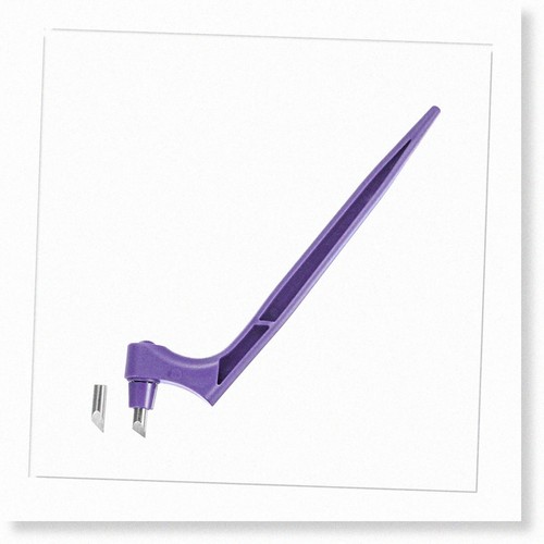 Purple Scrapbook Cutter with 360 Degree Rotating Blades and Stainless Steel Cutt - 第 1/7 張圖片