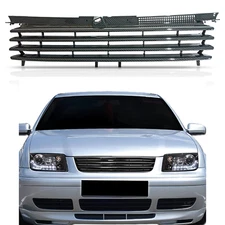 Fits 1999-2005 VW Jetta Bora Mk4 Carbon Fiber Print Grill W/ Hood Notch Filler