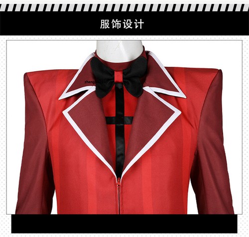 Anime Hazbin Hotel Alastor Cosplay Costume Adult Halloween Outfit Dress Suit New - Picture 8 of 21