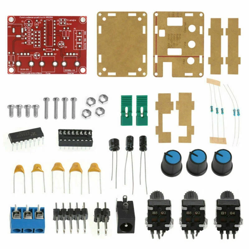 XR2206 Function Signal Generator DIY Kit Sine Output 1HZ-1MHZ + Acrylic Case - Image 4 of 4