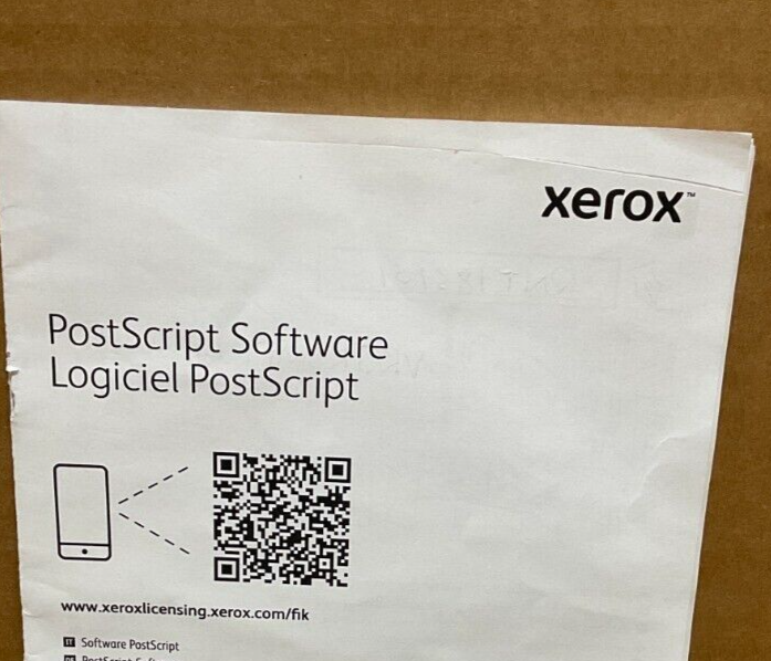 Xerox VersaLink PostScript Upgrade Kit B7100 497K23640 ️️ ️️ Open Box ...