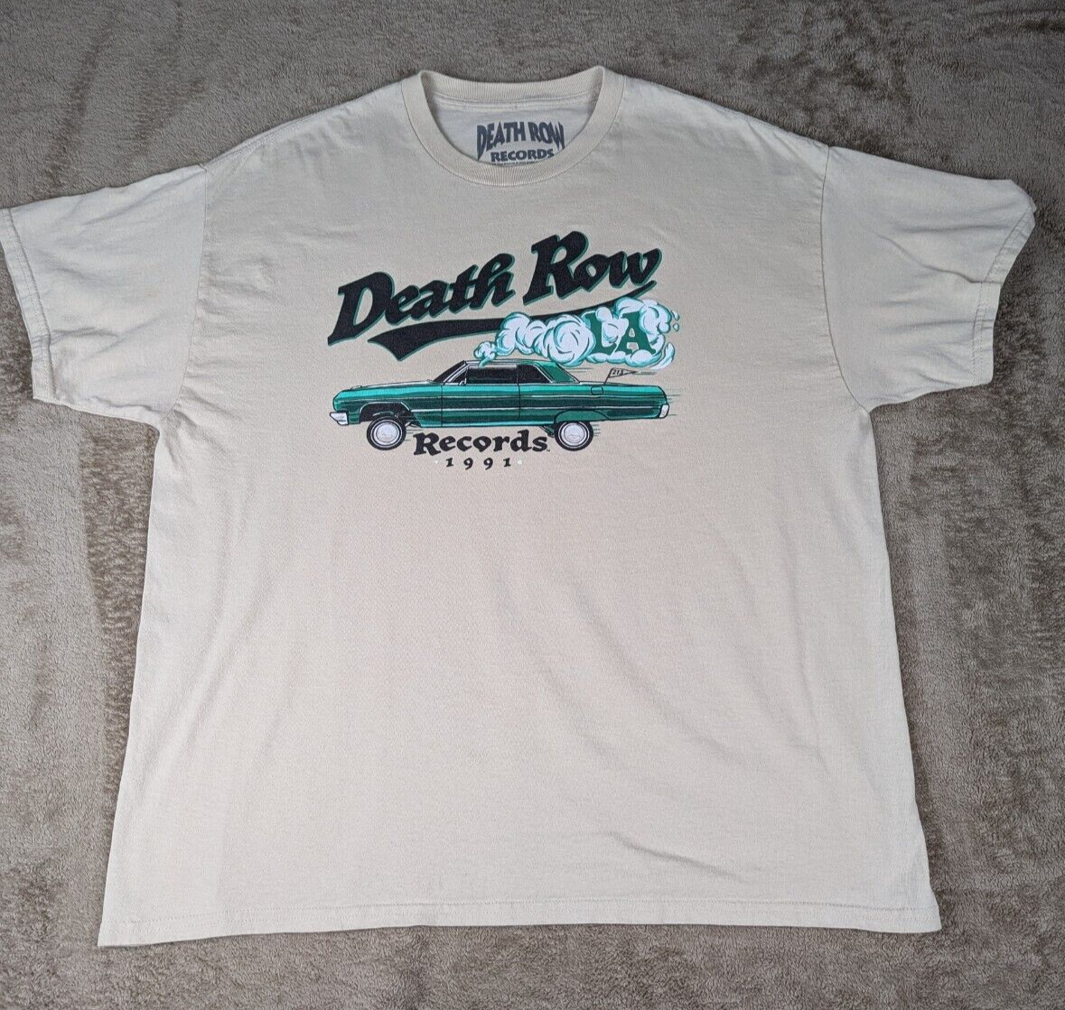 FILA T shirt uomo XL Retro Graphic Of Death Row Records 1991