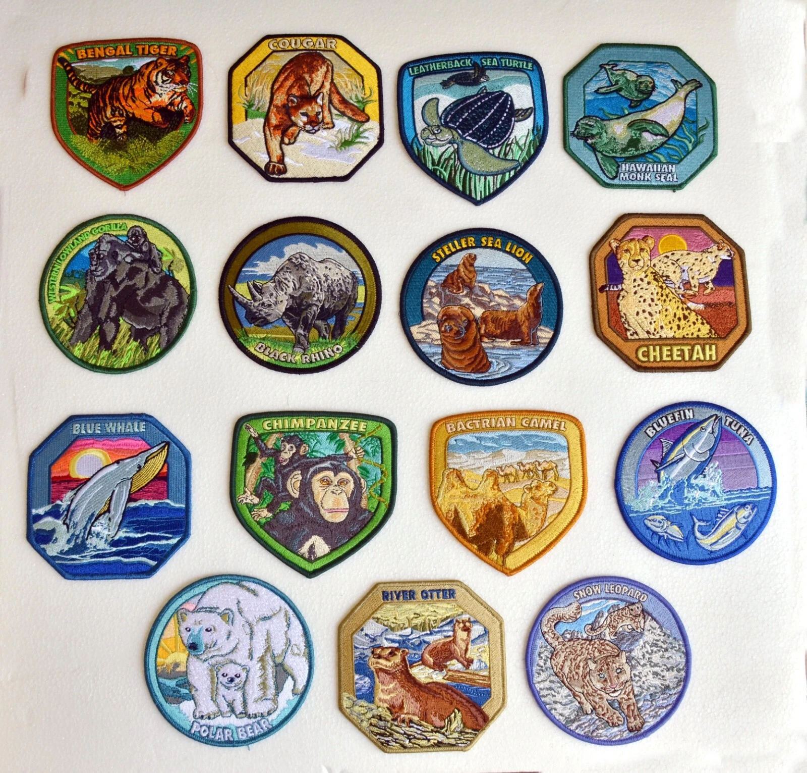 Wild Animal patches - set of 15