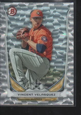 VINCENT VELASQUEZ 2014 BOWMAN DRAFT TOP PROSPECTS SILVER ICE #TP-28
