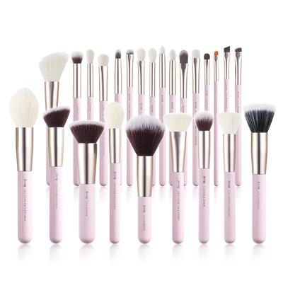 Makeup Brushes Set Professional, 25PCS Pink Premium Natural Powder Foundation Ey