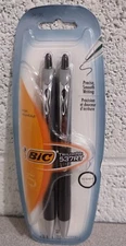 Bic Triumph 537RT Gel 0.5mm Fine Point BLACK Ink 1 Pack Of 2  #34105