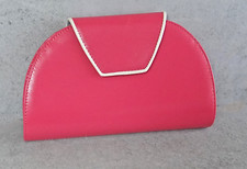Jacques Vert clutch- Shoulder Bag  Coral Pink and White 