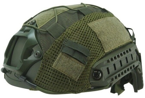 CUBIERTA TÁCTICA DE CASCO RÁPIDO AIRSOFT EJÉRCITO CAMUFLAJE VERDE PAINTBALLING NEGRO - Imagen 9 de 25