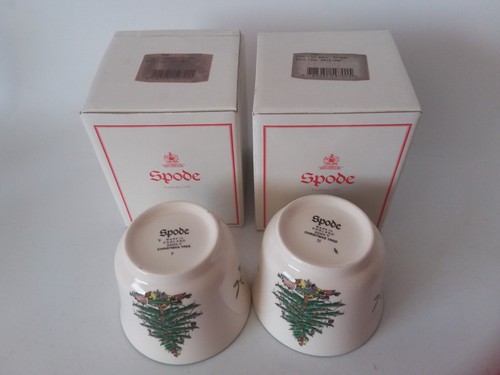 Spode England Christmas Tree (2) Votive Round Candle Holders in Boxs Nice - Picture 4 of 4