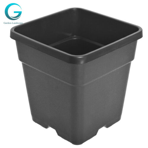 Plastic Nursery Pots Square 3 Gallon Herb Planter Flower Plant Pots 10 Pack - Picture 5 of 12