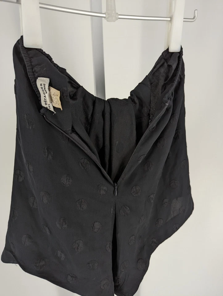 Pantalones Cortos A Detacher Archive Negros Seda Deconstruida Cintura Elástica Lunares Nueva York Foto 3 de 4