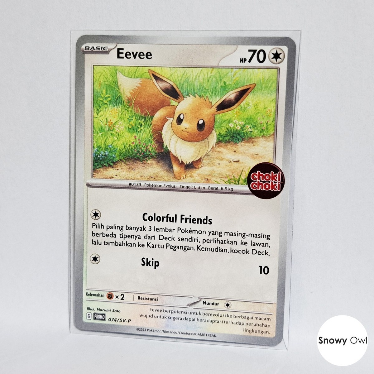 Eevee 074/SV-P Choki Choki Stamp Promo Pokemon TCG Card