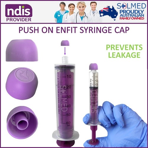 ENFIT SYRINGE CAPS X10 NUTRICAIR PREVENTS LEAKS ENFIT CAPS FOR FEEDING