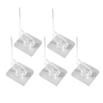 5pcs Self-Locking Cable Tie Hook Wall Mount Appliance Cable Ties Clip Punch Free