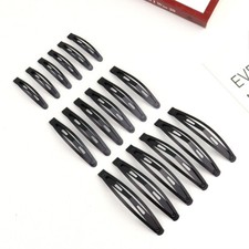 10pcs Black Metal Snap Baby Bows Hair Clip Slide Grip Hairpin Hair Accessories  